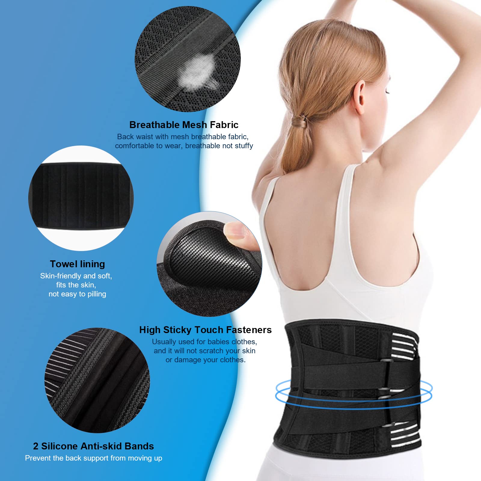 KoRwelex Lower Back Brace with Memory-Aluminum Stays photo 6