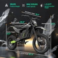 thumbnail image 4 of Peak 3000W Electric Dirt Bike for Adults,48V 30AH Battery,Max 60Miles Electric Motorcycle,14"/12" Knobby Tires Mountain Bike, 4 of 8