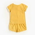 thumbnail image 6 of Baby Girl Golf Outfit 18-24 Months Kids 2 Piece Summer Outfits Solid Color T-Shirt and Elastic Waist Short Sets for Boys Girls, Ages 9 Months-13 Years, 6 of 9