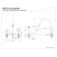 thumbnail image 2 of Kingston Brass KB728AXSP Vintage 8-Inch Centerset Kitchen Faucet, Brushed Nickel, 2 of 2