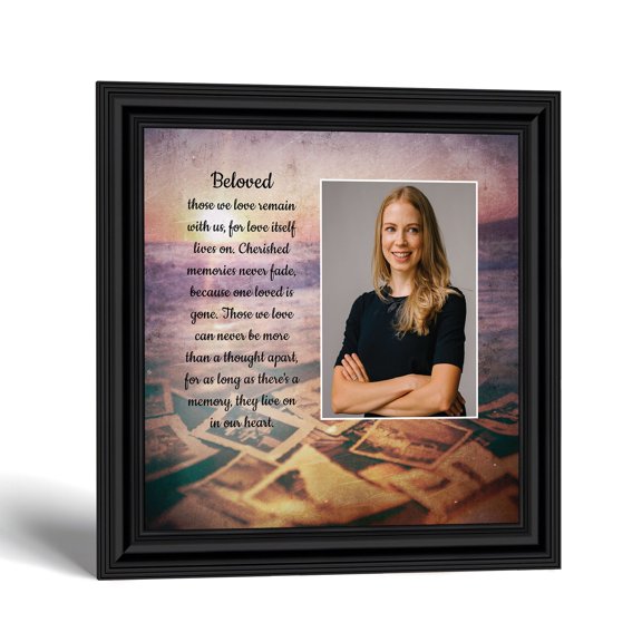 Sympathy Gift Memorial Picture Frame with Photo Opening