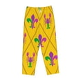 thumbnail image 4 of Balery Mardi Gras Crayfish and Fleur de lis print Women's Pajama Pants,Ultra Lightweight Pjs,Lounge Pant-Large, 4 of 9