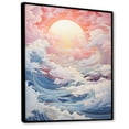 thumbnail image 2 of Designart "Whimsical Sea Storm View I" Storms Floater Framed Canvas Art Print, 2 of 5