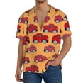 thumbnail image 3 of Fotbe Red Cars print Short Sleeve Button Down Shirts for Men Casual Summer Beach Wrinkle Free Shirt-Small, 3 of 7