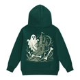 thumbnail image 3 of XXWXYD Girls Hooded Sweatshirt Long Sleeve Cute Halloween Graphic Print Oversized Pullover Fleece for Girls Toddler 2-13 Years Fall Autumn Back-to-School Comfortable Outfit, 3 of 5