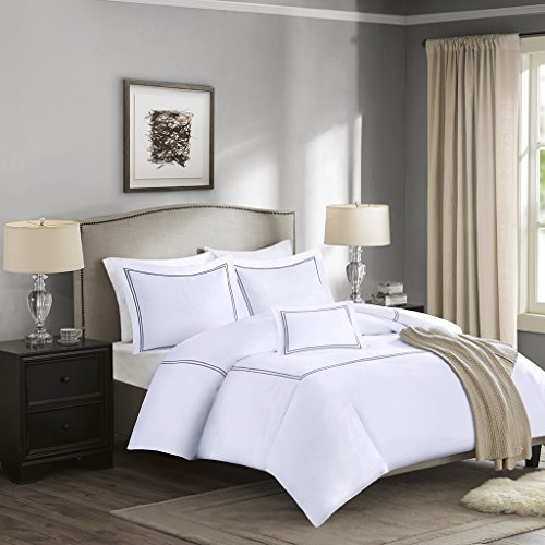 Embroidered Cotton Sateen Duvet Cover 