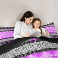 thumbnail image 5 of Feelyou Purple Damask Women Queen Comforter Set, Southwestern Bedding Comforter Set, 3pcs, 5 of 8
