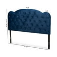 thumbnail image 6 of Baxton Studio Clovis Modern and Contemporary Navy Blue Velvet Fabric Upholstered King Size Headboard,Wholesale Interiors, 6 of 7