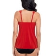 thumbnail image 2 of Solid Razzle Dazzle Underwire Tankini Top Swimsuit, 2 of 6