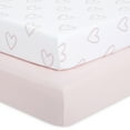 thumbnail image 4 of Evolur I Heart You Collection ( 2pc Sheet Set ), Baby Pink & Heart Print, 4 of 6