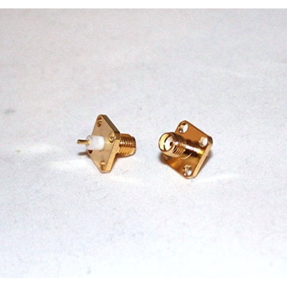 10 SMA Female Chassis Panel Mount 4 Hole Solder Connectors; US Stock