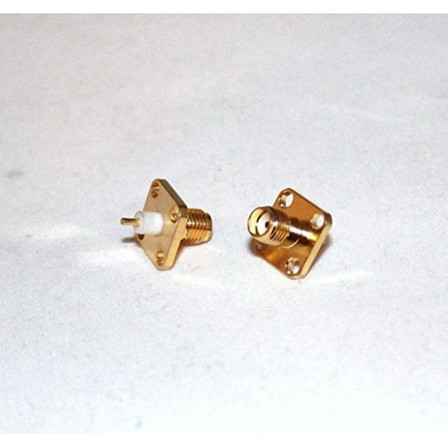 10 SMA Female Chassis Panel Mount 4 Hole Solder Connectors; US Stock
