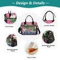 thumbnail image 3 of FORMRS Insulated Lunch Bag for Work School Unisex Large Capacity Cooler with Shoulder Strap, White Vibrant Flowers, 3 of 6
