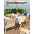 thumbnail image 4 of Outdoor Tablecloth with Umbrella Hole and Zipper, Fall Blue Pumpkins Rectangle Table Cloth 52x70 Inch Waterproof Tablecloth, Thanksgiving Maple Tree Branch Leaves Picnic Table Cover for Patio Camping, 4 of 7