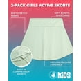 thumbnail image 2 of Body Glove Girls Skorts Athletic Flowy Dance Scooter Skirts for Girls with Inner Shorts 2 Pack, 2 of 6