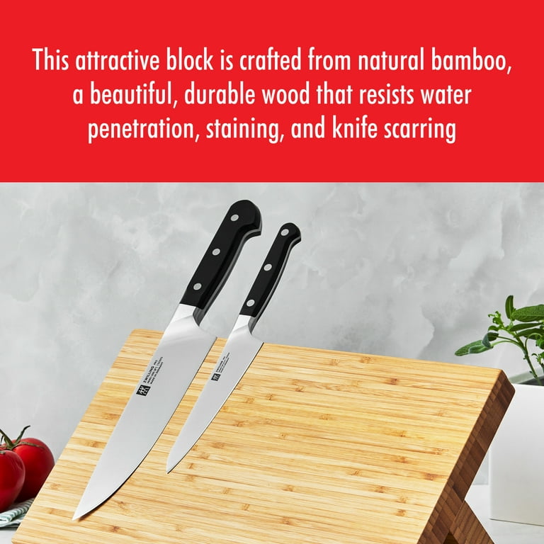 ZWILLING J.A. Henckels Pro 10-Piece Bamboo Block Knife Set +