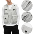 thumbnail image 3 of HIOK Men's Multifunctional Vest, Personalized Outdoor Practical Sleeveless Jacket, Fishing and Hiking Vest, 3 of 7