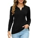 thumbnail image 3 of Blazer para mujer,Blusa informal holgada con mangas abullonadas y cuello plisado para mujer, de poliéster, manga larga, talla grande 3XL, sopatenor, 3 of 9