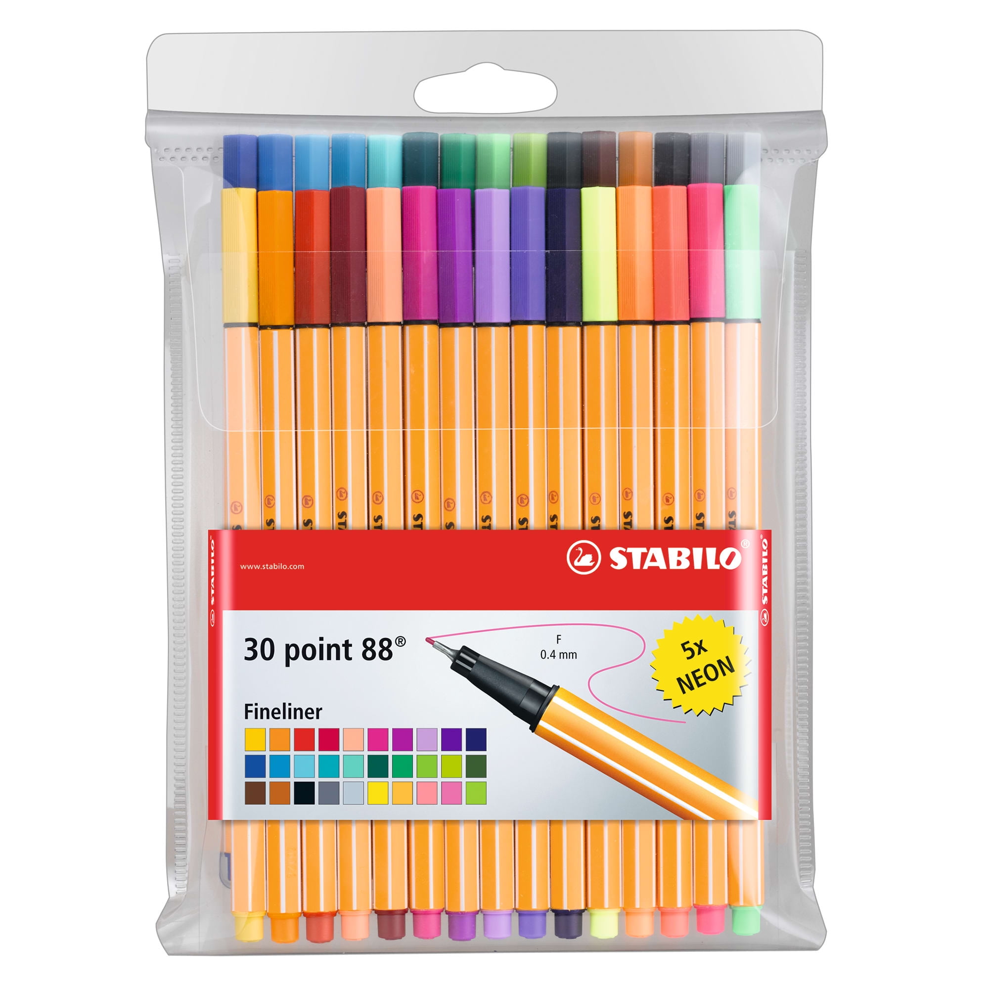 STABILO point 88 Pen Zebrui Set, 20-Color - Walmart.com