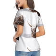 thumbnail image 2 of Goofa Yak Pattern Women's Slim-Fit Short-Sleeve V-Neck T-Shirt,Classic-Fit Short-Sleeve V-Neck T-Shirt-X-Large, 2 of 5