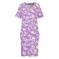 thumbnail image 3 of Vestido de noche con bolsillo para mujer, ropa elegante, color morado, pared para los ojos., 3 of 6