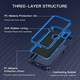 thumbnail image 3 of Entronix Heavy Duty Case Compatible with iPhone Xs Max, Shockproof Hard Cover, Navy Blue, 3 of 7