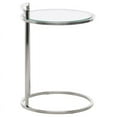 thumbnail image 4 of Home Square Lily Round Glass Top End Table in Silver - Set of 2, 4 of 4