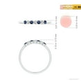 thumbnail image 4 of ANGARA Natural Half Eternity Seven Stone Sapphire and Diamond Wedding Ring in 14K White Gold for Women (Size-2mm) | September Birthstone, Anniversary, Jewelry Gift for Women | Natural Sapphire Ring, 4 of 9