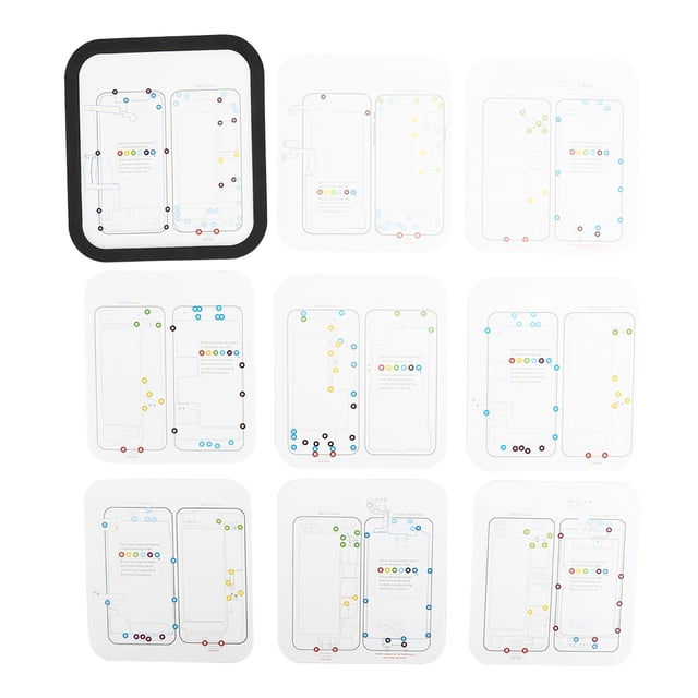 Alfombrilla de memoria con tornillo magnético de papel 12 en 1, almohadilla de posicionamiento, herramientas de reparación de teléfonos móviles, accesorio para iPhone6 6P 6S 6SP