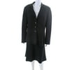 Pre-owned|Escada Womens Midi A Line Woven Skirt Suit Black Wool Size EU 42