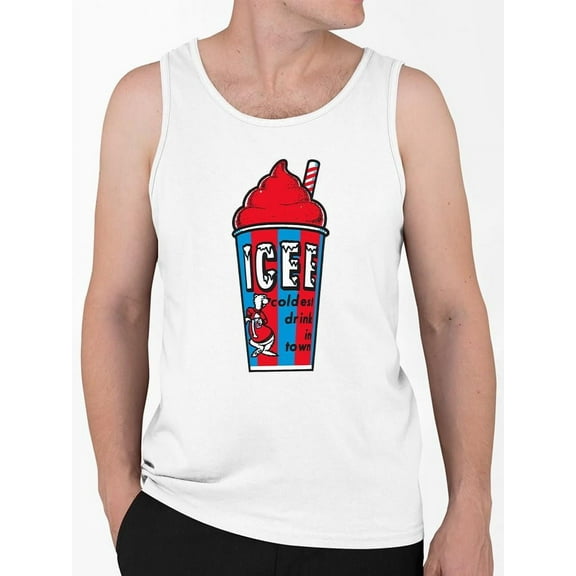 Classic Cup Design - Retro ICEE 'Coldest Drink In Town' Graphic Men's Tank Top