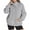 Gray, variant on Ecqkame Hoodie Sweatshirt for Women Oversized Casual Half Zipper Sweatshirt Solid Long Sleeve 1/4 Zip Tops with Pocket Army Green L on Clearance