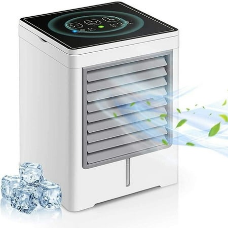 

Personal Air Cooler Portable Evaporative Conditioner with 3 Wind Speeds Touch Screen Desktop Cooling Fan Office