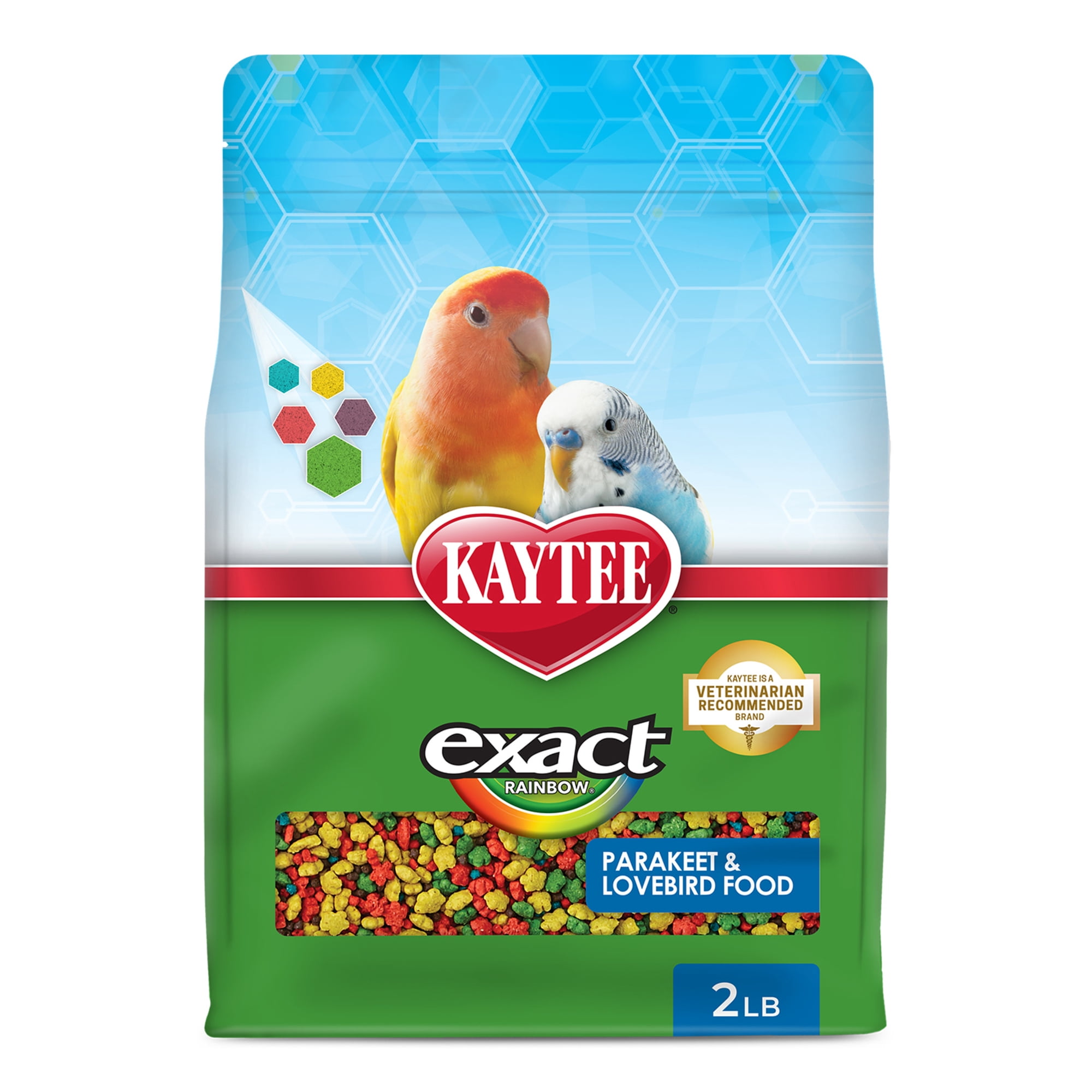 Kaytee Exact Rainbow Parakeet & Lovebird Bird Food, 2 lb
