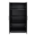 thumbnail image 4 of Pemberly Row Armoire de Rangement Contemporaine de 65 Pouces en Bois d'Ingénierie, Noire, 4 of 14