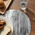 thumbnail image 3 of Grey Round 15 Inch Placemats Set of 2, Modern Oil Painting Art Forest HeatResistant Non Slip Place Mats for Dining Table, Wipeable Braided Kitchen Table Mats for Housewarming, 3 of 9