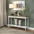 thumbnail image 3 of Table Console de Style Campagnard Français avec Tiroir et Tablette en Bois Flotté et Blanc, 3 of 5