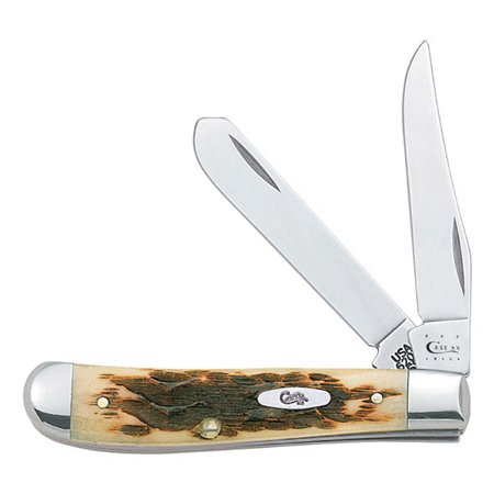 Case Amber Bone Mini Trapper Pocket Knife