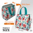 thumbnail image 3 of Pioneer Flower Floral Print Pattern Insulated Lunch Bag for Women & Adults,Large Portable Soft Cooler Lunch Bag,Thermal Food Storage Tote with Pearl Cotton,8.66L,8.75x5.75x9.5 Inch, 3 of 6