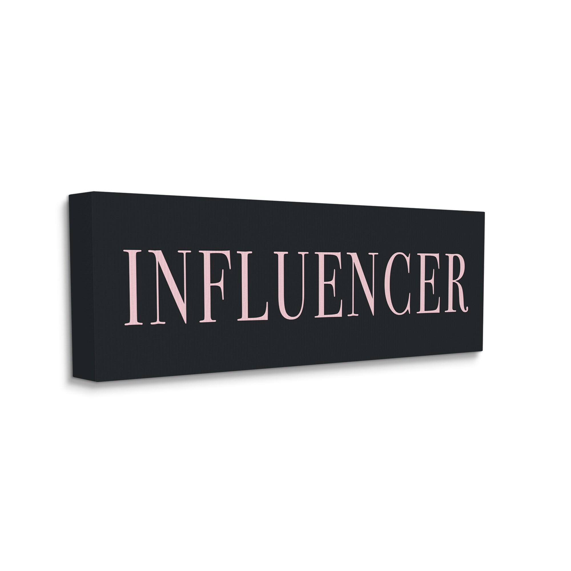 Stupell Industries Influencer Casual Chic Text Black Pink Design Graphic Art Gallery Wrapped Canvas Print Wall Art, Design by Daphne Polselli