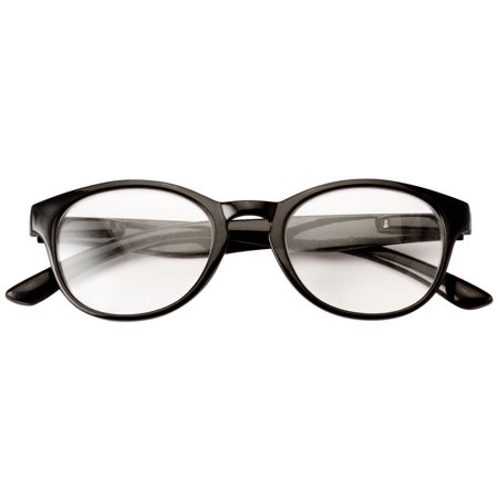 Round Frame Retro Readers-5.50X-BLK