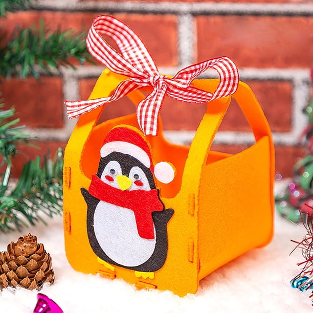 Lksixu Jouets Éducatifs pour Tout-Petits, Kit de Sac à Main en Feutres pour Couture DIY, Sacs Cadeaux de Noël, Jouets Éducatifs pour Enfants