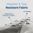 thumbnail image 4 of ALEKO 10' x 8' Grey White Stripes Manual Retractable Patio Awning Sunshade, 4 of 12