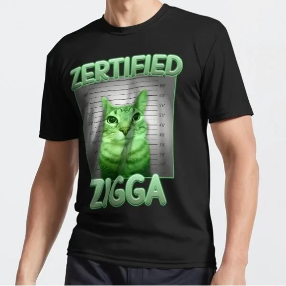 QUNHSHIRT Funny Alien Brainrot Cat Funny T-Shirt Unisex S-5XL Hot Trending Shirt, Vintage Birthday Gift