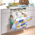 thumbnail image 4 of Dishwasher Sticker Magnetic Dishwasher Sticker Magnetic Decorative Sticker Refrigerator Sticker Dishwasher Decorative Stickers Cheerful Flower Pattern Design, 4 of 6