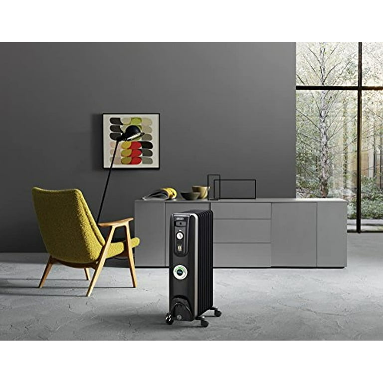 DeLonghi Safeheat 1500-Watt ComforTemp Portable Oil-Filled Radiator, Black  - Walmart.com