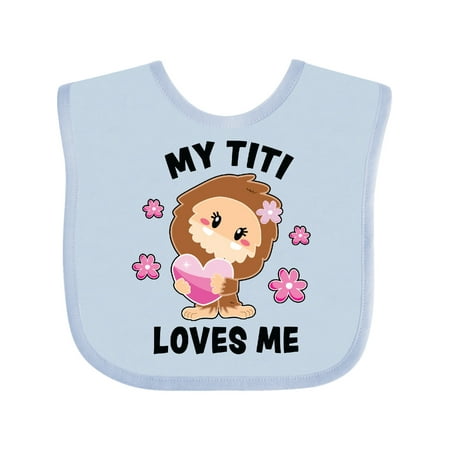 

Inktastic My Titi Loves Me with Bigfoot Gift Baby Girl Bib