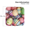 thumbnail image 3 of Pofeuu Easter Eggs Print Leather Coasters Set of 6, Round Cups Mugs Mat Pad for Home Kitchen Heat Resistant Drink Coasters,Square, 3 of 7