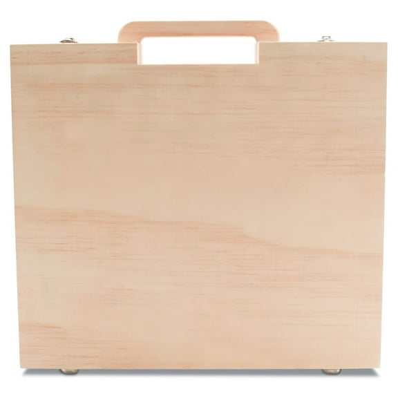 Wood Craft Suitcase 10-5/8 x 12 inch, Pack of 1 Unfinished Wooden Boxes for Crafts, Travel Memory Boxes for Keepsakes, by Woodpeckers