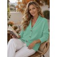 thumbnail image 3 of Fewfanhot Sweaters for Women Lightweight Cardigan Knit Button Knit Tops Business Casual Office Wear, 3 of 5